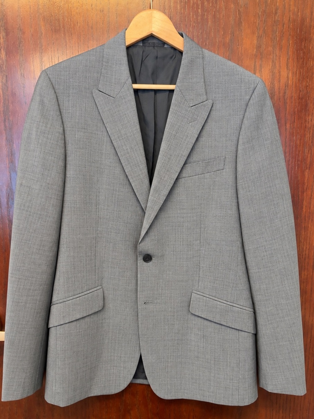 Versace Light Gray Textured Sport Coat Blazer Size: 40 (Italy50)